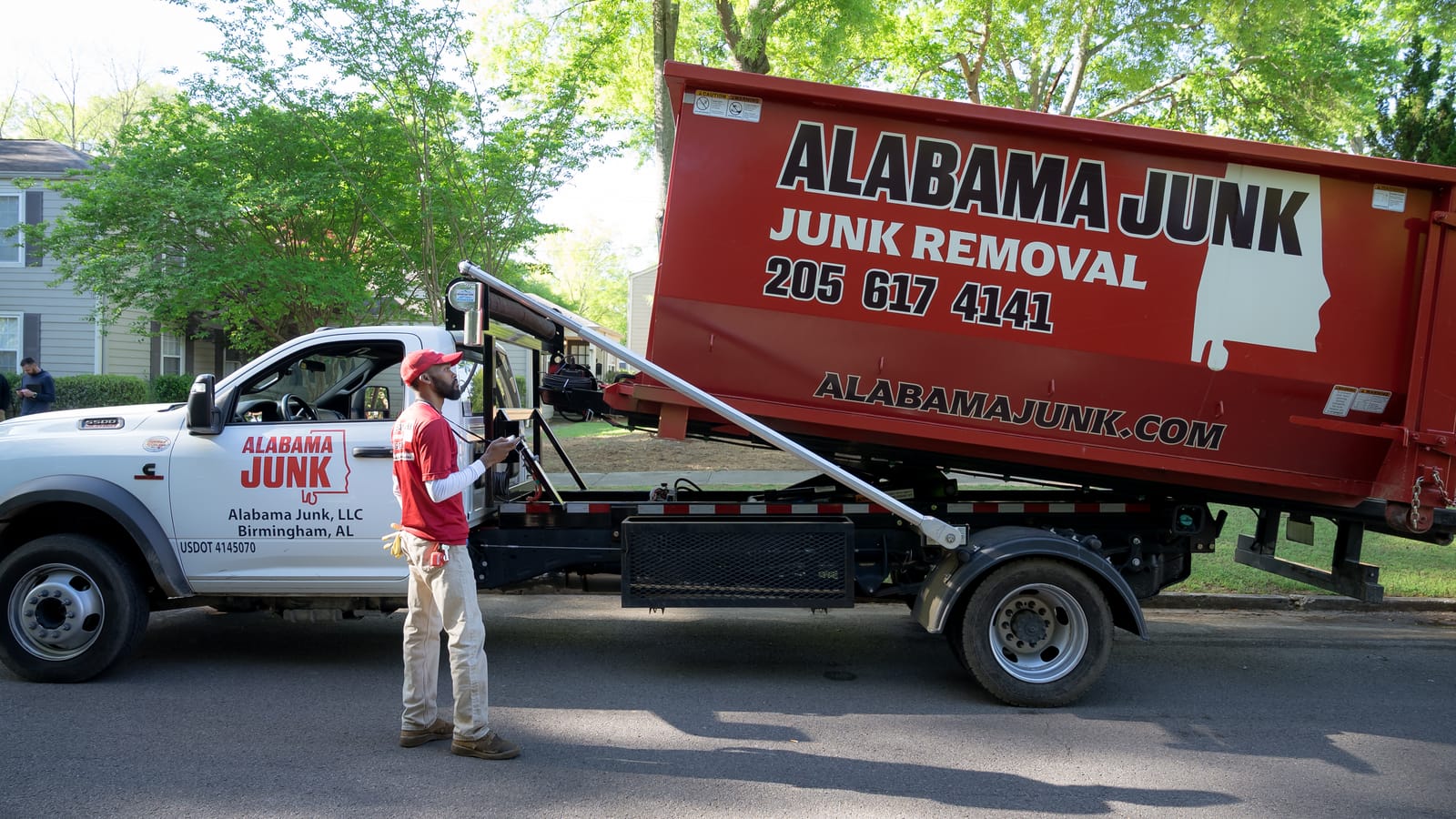 Alabama Junk Removal crew on a job in Chelsea, AL